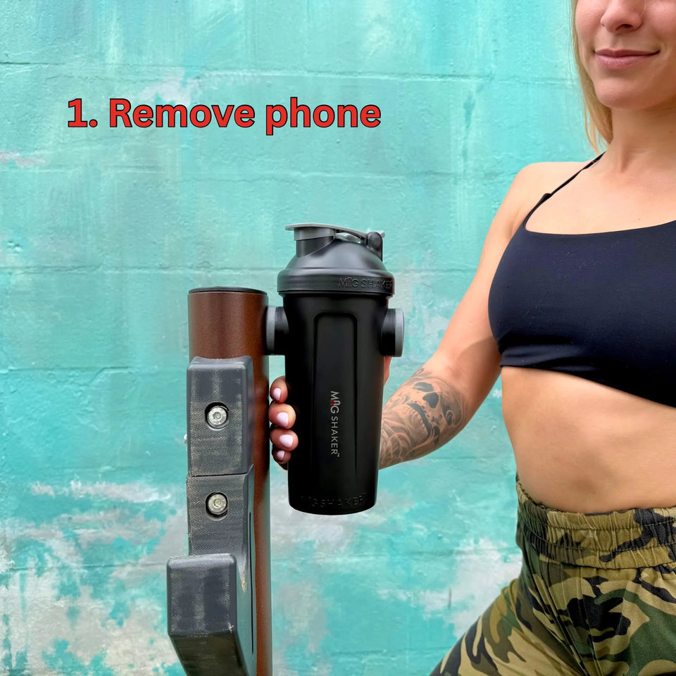 Remove phone prior to unmounting Magshaker bottle